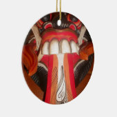 怖おもしろい舌風変わりハロウィーンマスク セラミックオーナメント (右)