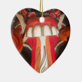 怖おもしろい舌風変わりハロウィーンマスク セラミックオーナメント (右)