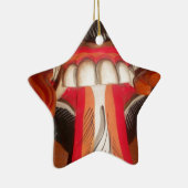 怖おもしろい舌風変わりハロウィーンマスク セラミックオーナメント (右)