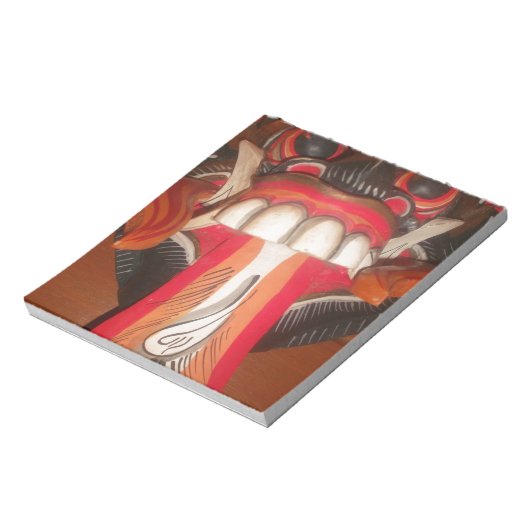 怖おもしろい舌風変わりハロウィーンマスク ノートパッド (回転)