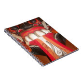 怖おもしろい舌風変わりハロウィーンマスク ノートブック (右側)