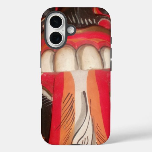 怖おもしろい舌風変わりハロウィーンマスク Case-Mate iPhoneケース (裏面)