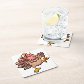 怖がったトルコランニングの スクエアペーパーコースター (インサイチュ)