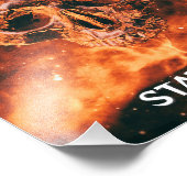 怖がってろ。フレーミングスカルイン宇宙 フォトプリント            (角)