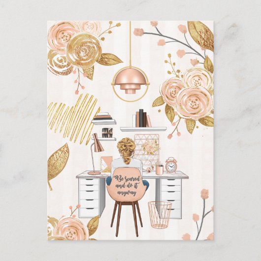 怖がって、とにかく行う ポストカード (正面)