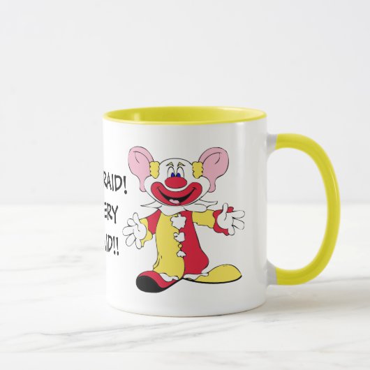 怖がって！大きな耳のピエロセラミックマグ マグカップ (右)