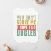 怖がらせないで、僕には2人のおじがいる ノートカード (正面/裏面インサイチュ)