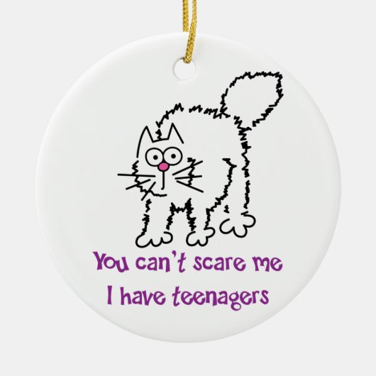 怖がらせるわけにはいかない セラミックオーナメント (正面)