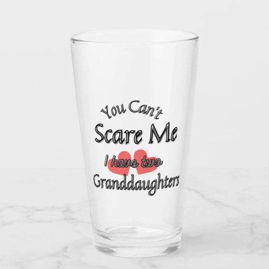 怖がらせるわけにはいかない、私には孫娘が2人いる タンブラーグラス (正面)