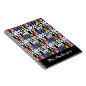 怖がらせるわけにはいかん先生タイポグラフィギフトTシャツ ノートブック (右側)