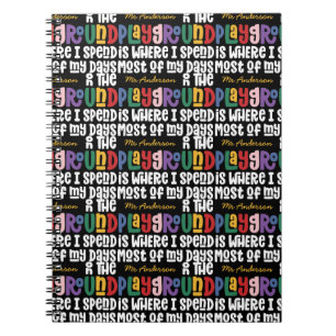 怖がらせるわけにはいかん先生タイポグラフィギフトTシャツ ノートブック