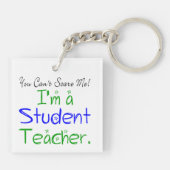 怖がらせる事はおもしろい出来ない先生ことわざ キーホルダー (裏面)