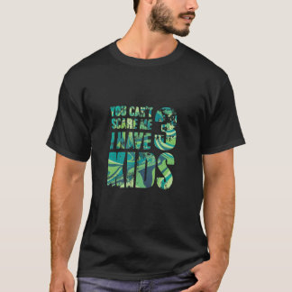 怖がらせる事は出来ない私には3人の子供の父パパポップP Tシャツ