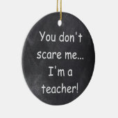 怖がらない先生シャルボードデザインギフトアイディア セラミックオーナメント (右)