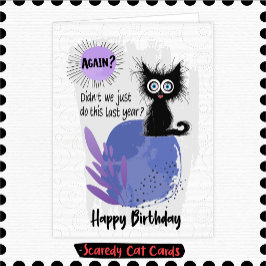 怖がり猫の誕生日 カード