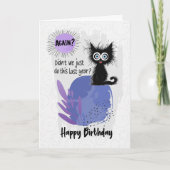 怖がり猫の誕生日 カード (正面)