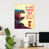 怖がることをする:露出セラピーポスター ポスター (ホームオフィス)