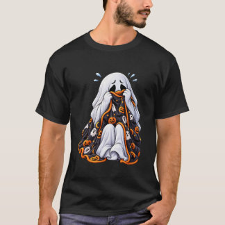 怖がるオバケ ~ かわいいハロウィンのお化け Tシャツ
