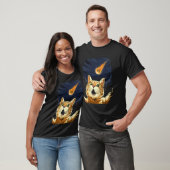 怖がる猫の自撮り 猫 隕石 隕石衝突 ダ Tシャツ (ユニセックス)