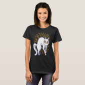 怖がる白猫 Tシャツ (正面フル)