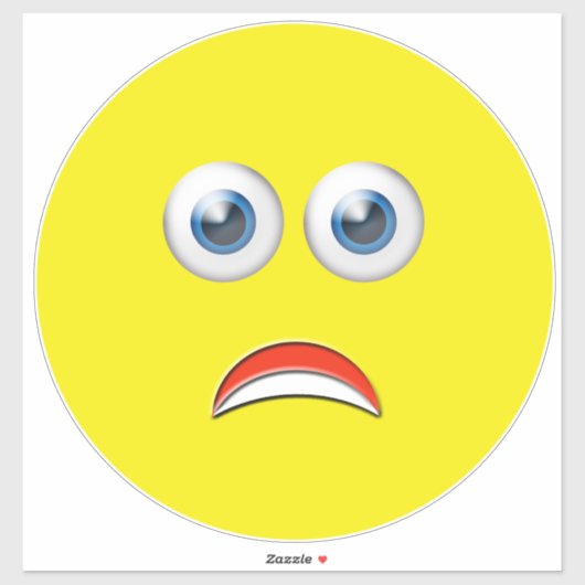 怖がる絵文字 シール (シート)