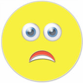 怖がる絵文字 シール (正面)