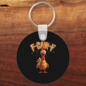怖がる雄鶏 F-caw-f ハロウィンTシャツ キーホルダー (正面)