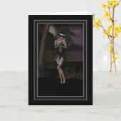 怖がる カード (黄色い花)