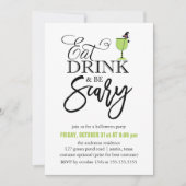 「怖がる」ハローウィンパーティ 招待状 (正面)