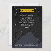 怖くてかわいい黒猫ウィッチハットハローウィンパーティ 招待状 (裏面)