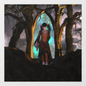 怖くて可愛いハロウィンガール ウィンドウサイン (シート)