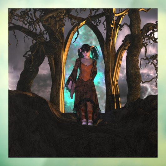 怖くて可愛いハロウィンガール ウィンドウサイン (シート3)