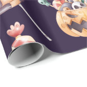 怖くて甘いハロウィーンのカボチャ ラッピングペーパー (ロールコーナー)