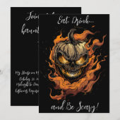 怖くて美味しいハロウィンパーティー 招待状 (正面/裏面)