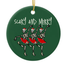 怖くて陽気なクリスマススカルスケルトンバレリーナ