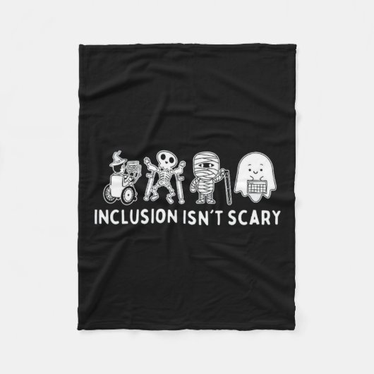 怖くない先生スケルトン幽霊かわいいハロウィーン フリースブランケット (正面)