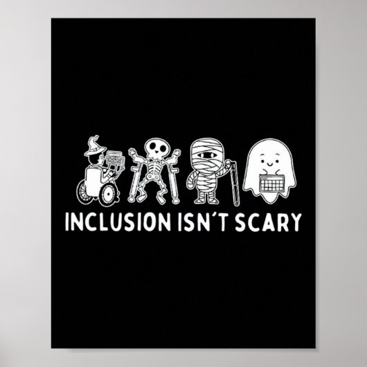 怖くない先生スケルトン幽霊かわいいハロウィーン ポスター (正面)