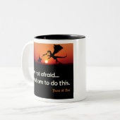 怖くない…私はこ生まれことをした。 ツートーンマグカップ (正面左)