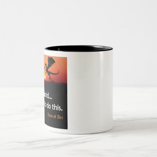 怖くない…私はこ生まれことをした。 ツートーンマグカップ (中央)