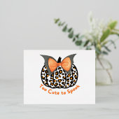 怖すぎずにキュートすぎる 箔招待状ポストカード (立ち正面)