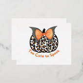 怖すぎずにキュートすぎる 箔招待状ポストカード (正面/裏面)