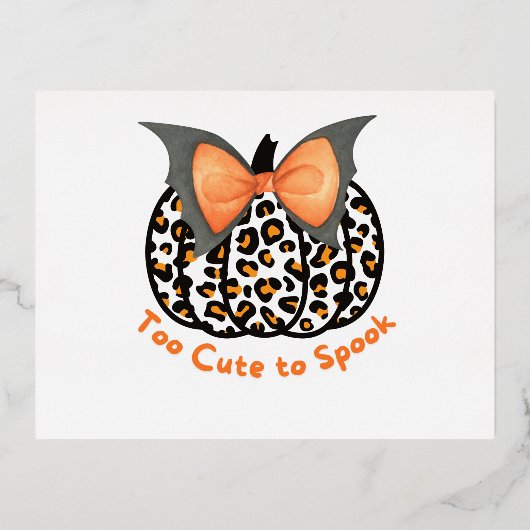 怖すぎずにキュートすぎる 箔招待状ポストカード (正面)