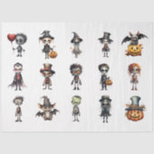 怖ろしいかわいいホラーキャラクターforアートと工芸品 薄葉紙 (正面)