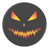 怖カッコいいいジャックオランタン顔ハロウィーン アイスホッケーパック (正面)