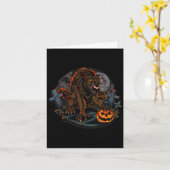 怖クール人狼ハロウィーンテーマ カード (黄色い花)
