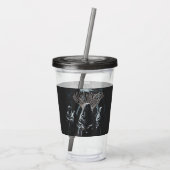 怖モダンいハロウィンの恐怖 アクリルタンブラー (裏面)