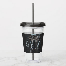 怖モダンいハロウィンの恐怖 アクリルタンブラー