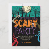 怖モダンいハ不気味ロウィーンの衣装パーティー 招待状 (正面)