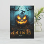 怖不気味いカボチャ大人ハローウィンパーティ 招待状 (スタンド正面)