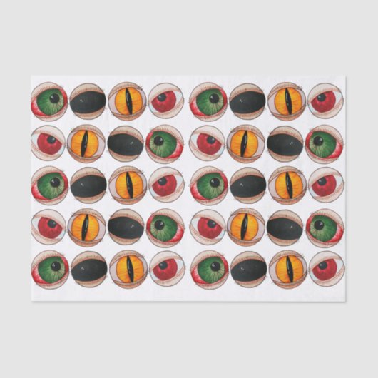 怖不気味いゾンビゴシック眼ハロウィンブラック 薄葉紙 (正面)